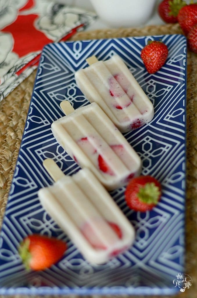 Strawberry Banana Breakfast Popsicles