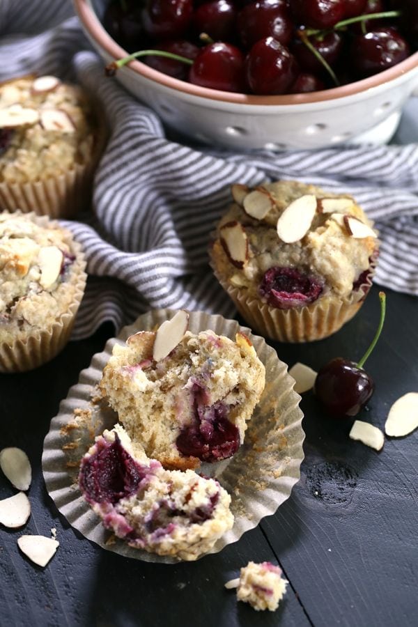 Weekly Family Meal Plan - Cherry Almond Oatmeal Muffins