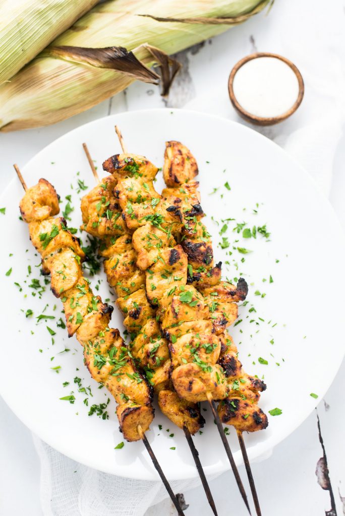 Weekly Family Meal Plan - Grilled Mango Curry Chicken Skewers