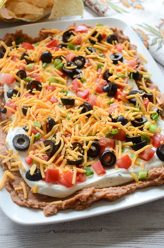 Weekly Family Meal Plan - Layered Ranch Taco Dip