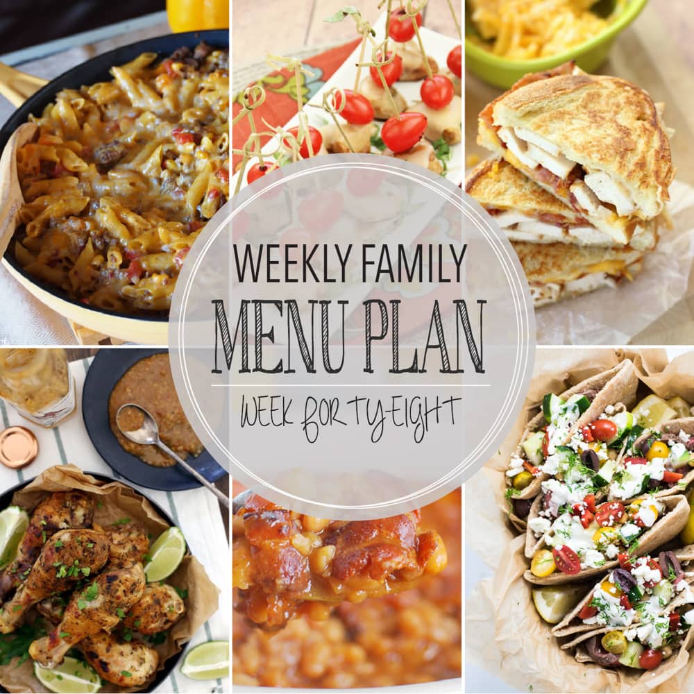 Weekly Family Meal Plan #48 - Diary of A Recipe Collector