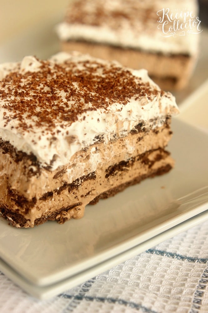 This No-Bake Nutella Eclair Cake is a quick and easy make-ahead dessert idea! Plus it's made with only 4 ingredients!