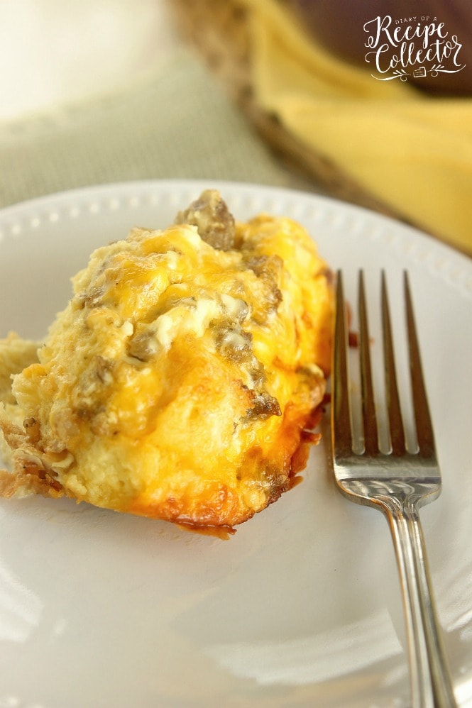 This Sour Cream Breakfast Casserole is one of the BEST yet! It is filled with layers of challah bread, breakfast sausage, eggs, sour cream, and cheese, and it is a perfect make-ahead idea!