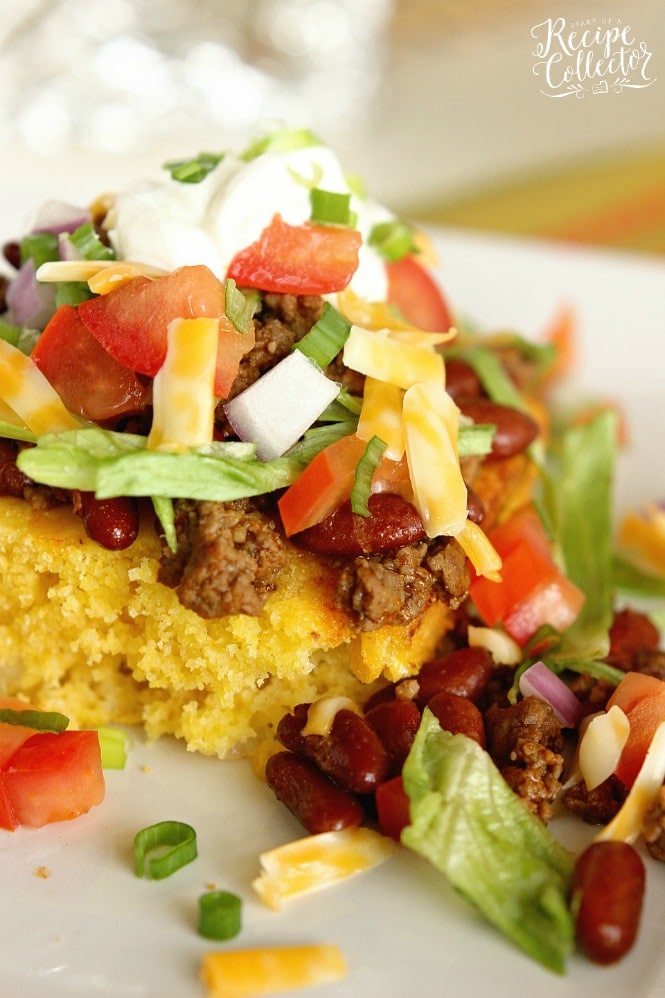 Taco Cornbread - Change up your taco night using cornbread for a delicious new twist!