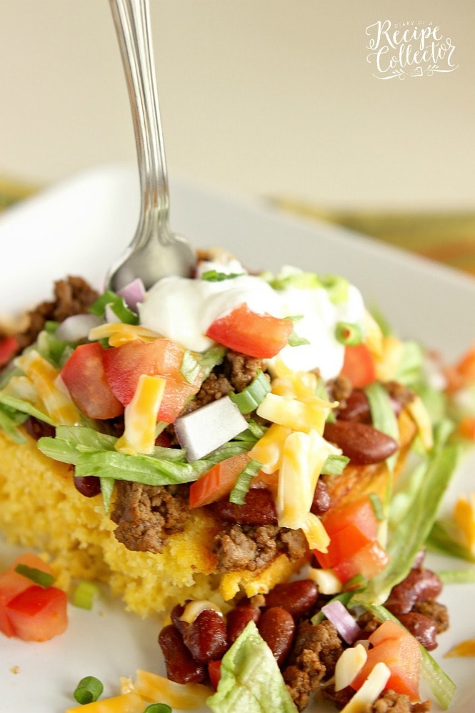 Taco Cornbread - Change up your taco night using cornbread for a delicious new twist!