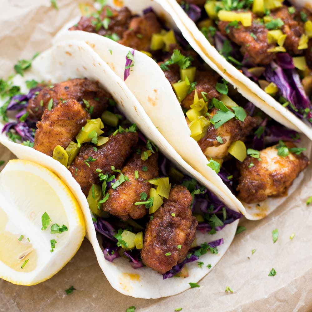 Weekly Family Meal Plan - Nashville Hot Chicken Tacos with Dill Pickle Slaw