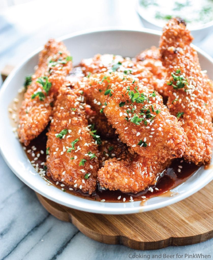 Weekly Family Meal Plan - Sweet & Sticky Chicken Strips