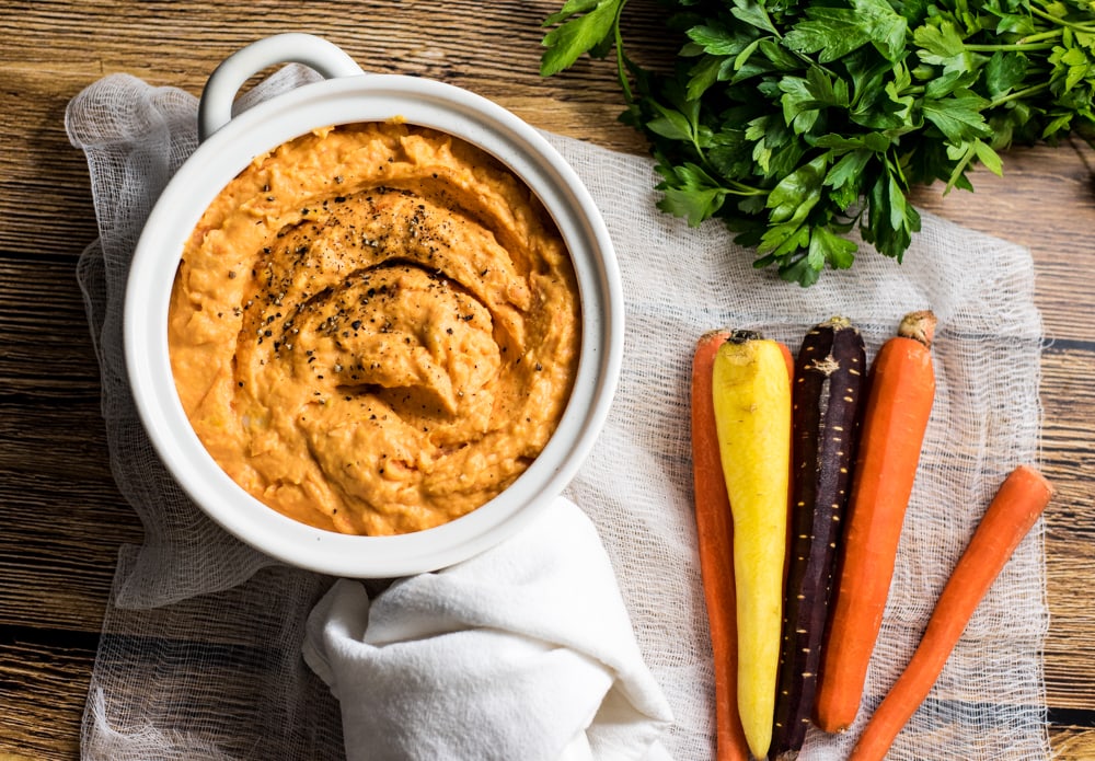 Weekly Family Meal Plan - Roasted Garlic Mashed Sweet Potatoes and Carrots