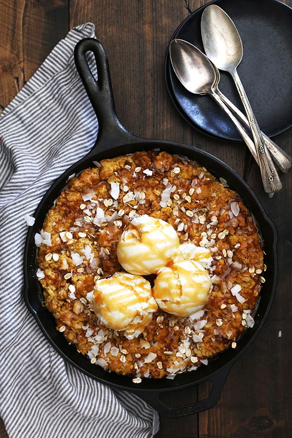 Weekly Meal Plan - Coconut Caramel Pumpkin Oatmeal Skillet Cookie