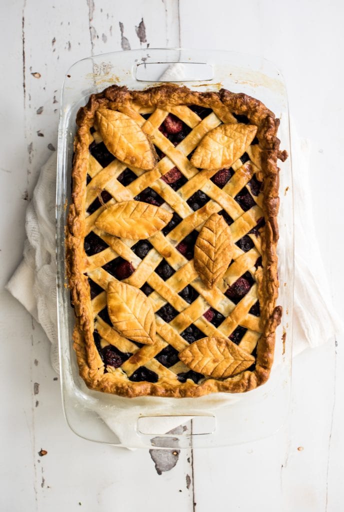 Amaretto Mixed Berry Deep Dish Slab Pie