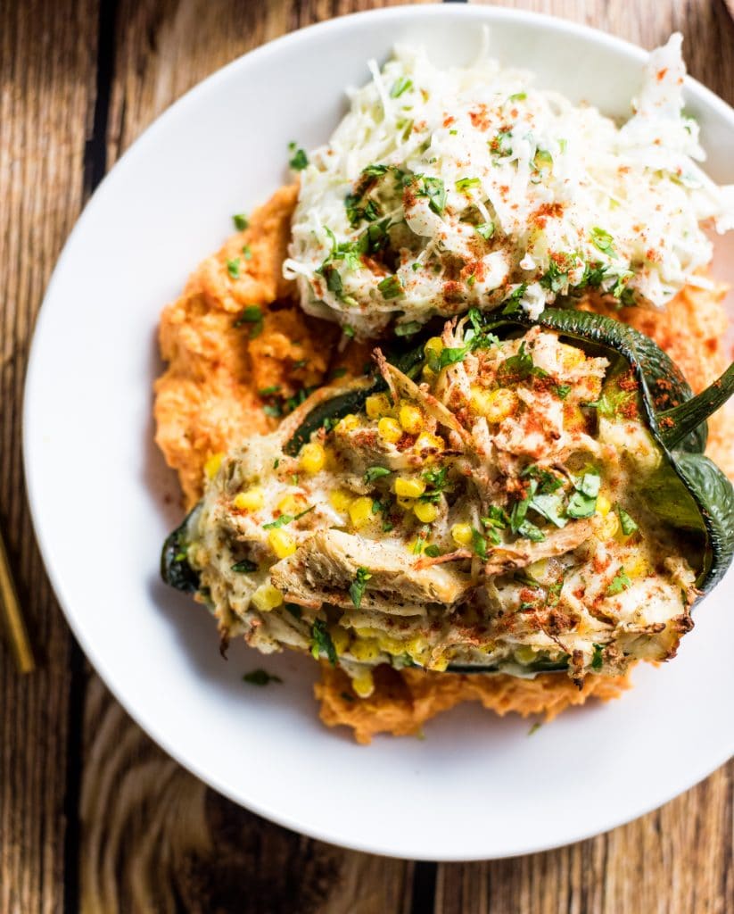 Weekly Family Meal Plan - Stuffed Poblano & Sweet Potato Mash Bowls