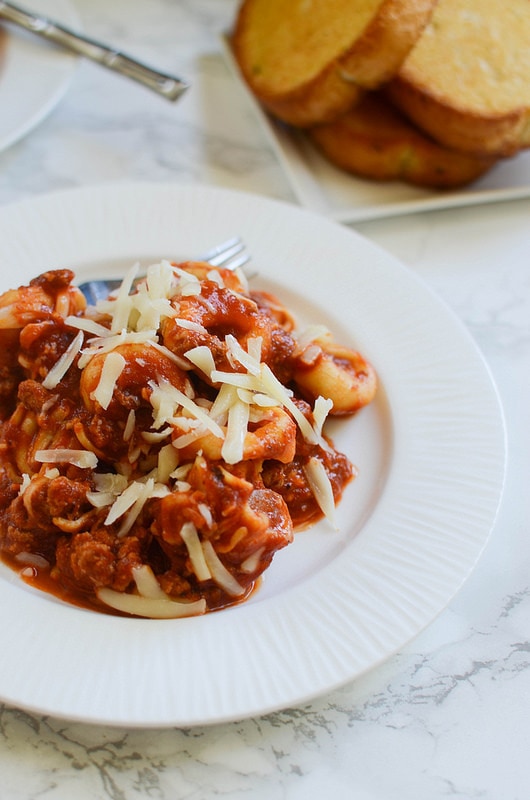 Slow Cooker Cheese Tortellini