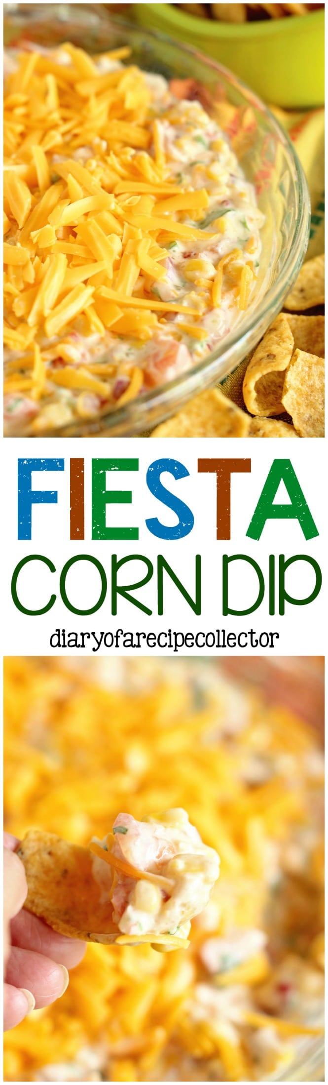 Fiesta Corn Dip - This corn dip version has that spicy-sweet kick with the help of pepper jelly, whipped cream cheese, and pico de gallo! It's a great make ahead dip recipe idea too!