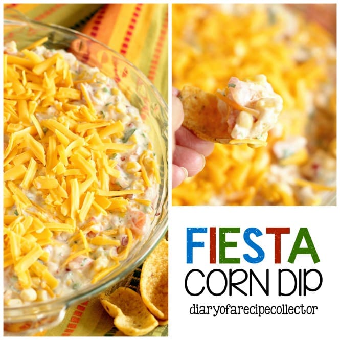 Fiesta Corn Dip - This corn dip version has that spicy-sweet kick with the help of pepper jelly, whipped cream cheese, and pico de gallo! It's a great make ahead dip recipe idea too!