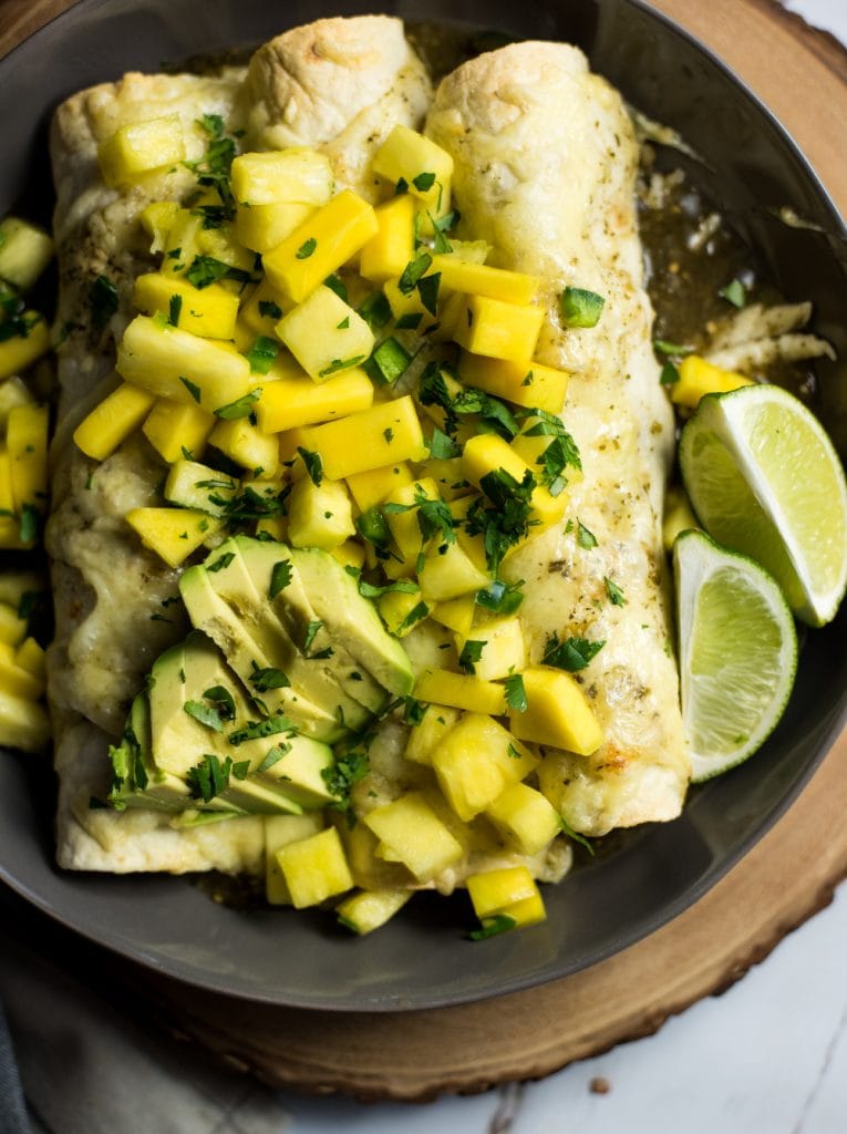 Tropical Chipotle Chicken Enchiladas 