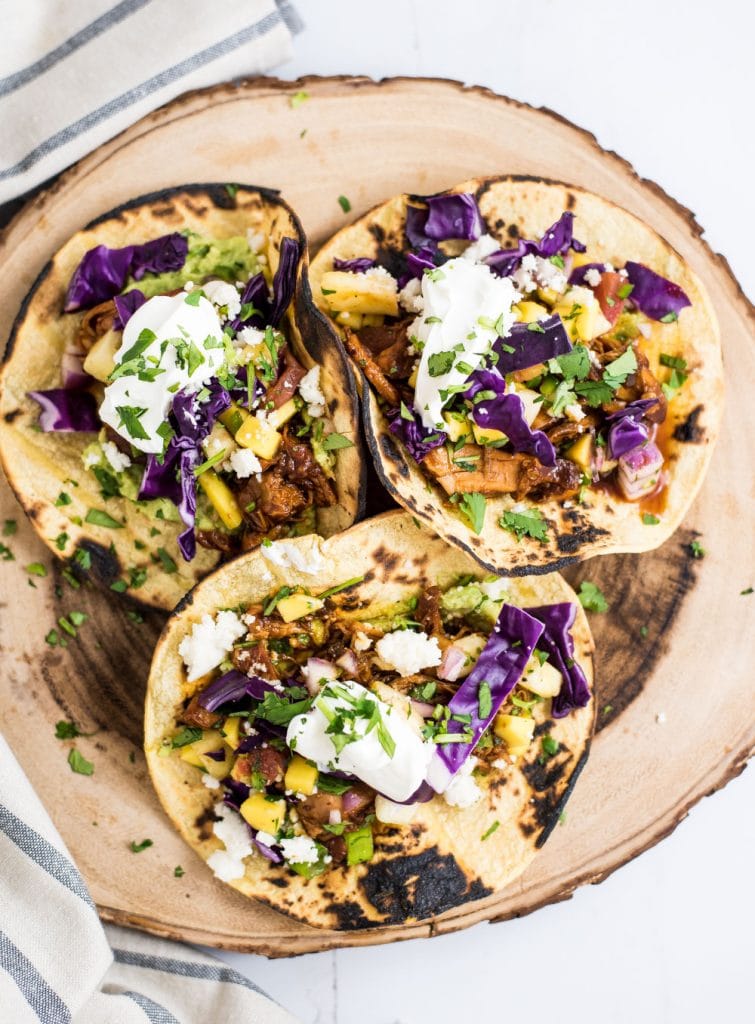 Slow Cooker BBQ Chicken Tacos