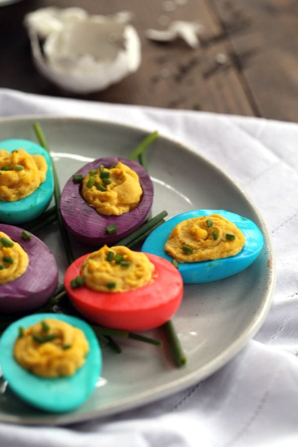 Dyed Deviled Eggs