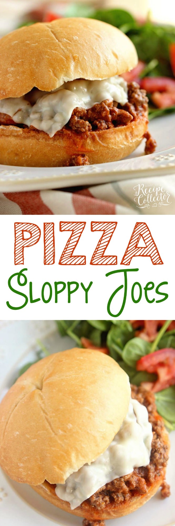 Pizza Sloppy Joes - A delicious homemade sloppy joe with all the flavor of pizza! It's a quick and easy 30 minute dinner recipe perfect for busy families!