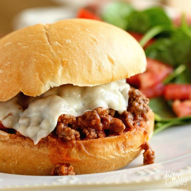 Pizza Sloppy Joes - A delicious homemade sloppy joe with all the flavor of pizza! It's a quick and easy 30 minute dinner recipe perfect for busy families!