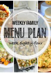 Weekly Family Meal Plan #84