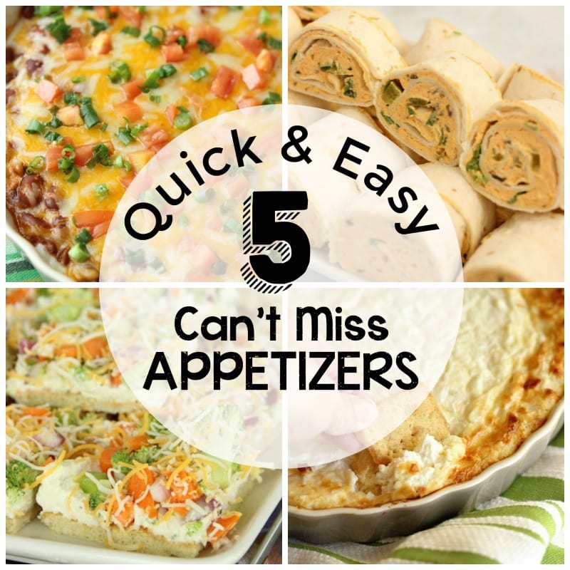 Quick and Easy Appetizers - Five highly recommended appetizer recipes people love!