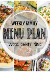 Weekly Family Meal Plan #89
