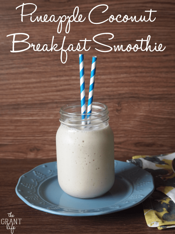 Pineapple Coconut Breakfast Smoothie