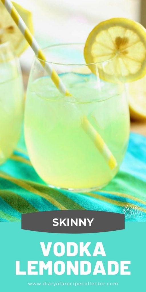 Skinny Vodka Lemonade - A perfect cocktail for summer that is lower in calories and perfect for the pool and the beach!