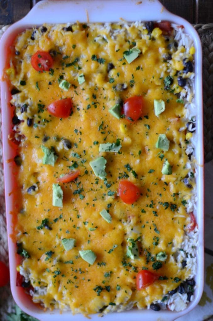 Chicken Taco Rice Casserole