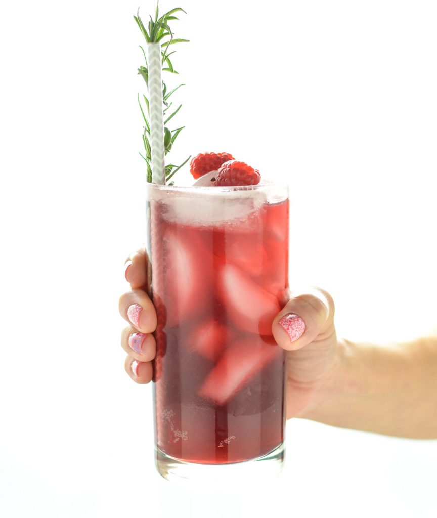 Pomegranate, Champagne, & Raspberry Beer Spritzers