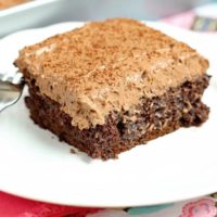 Double Mocha Poke Cake