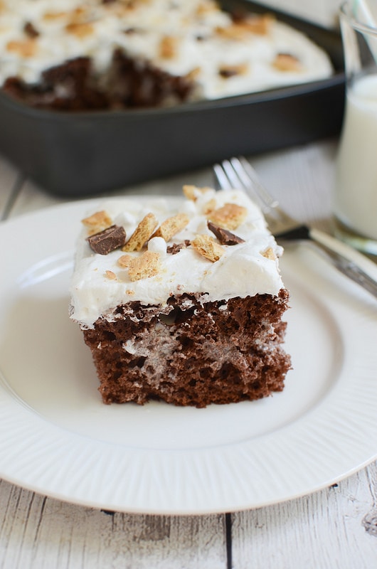 S'mores Poke Cake