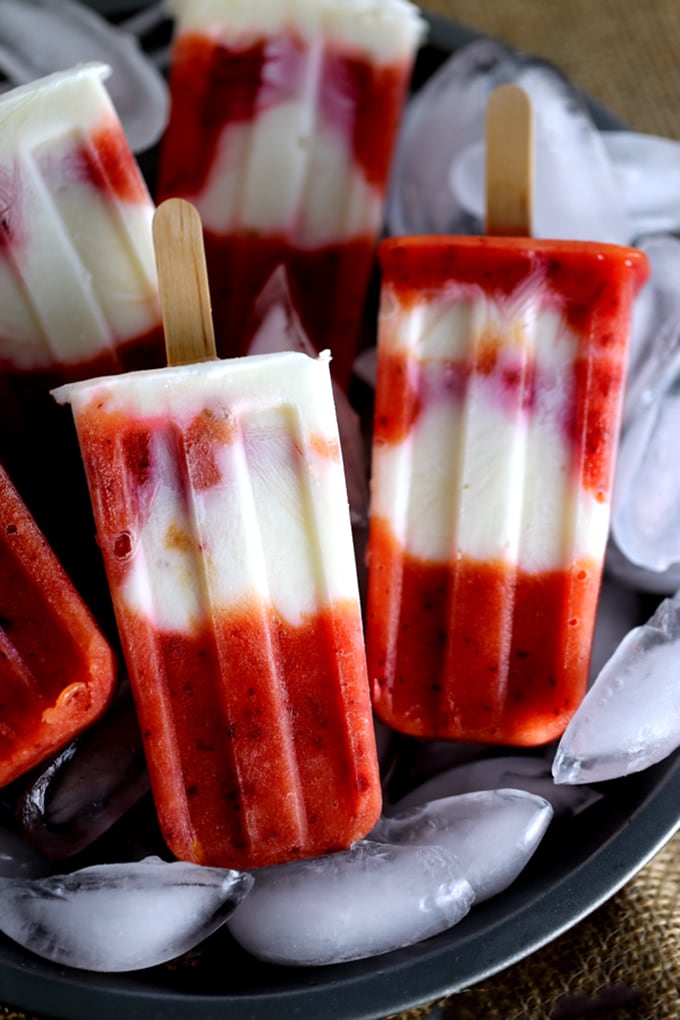 Yogurt and Stone Fruit Popsicles