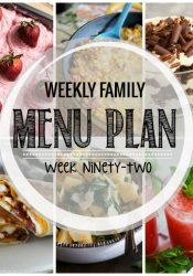 Weekly Family Meal Plan #92