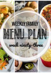 Weekly Family Meal Plan #93