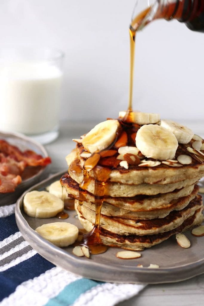 Banana Almond Pancakes