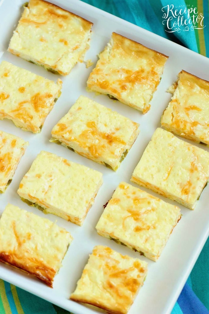 Cheesy Jalapeno Egg Squares - This appetizer recipe is so easy and perfect for those egg lovers!  Plus it's low carb!