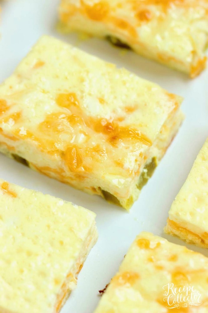 Cheesy Jalapeno Egg Squares - This appetizer recipe is so easy and perfect for those egg lovers!  Plus it's low carb!