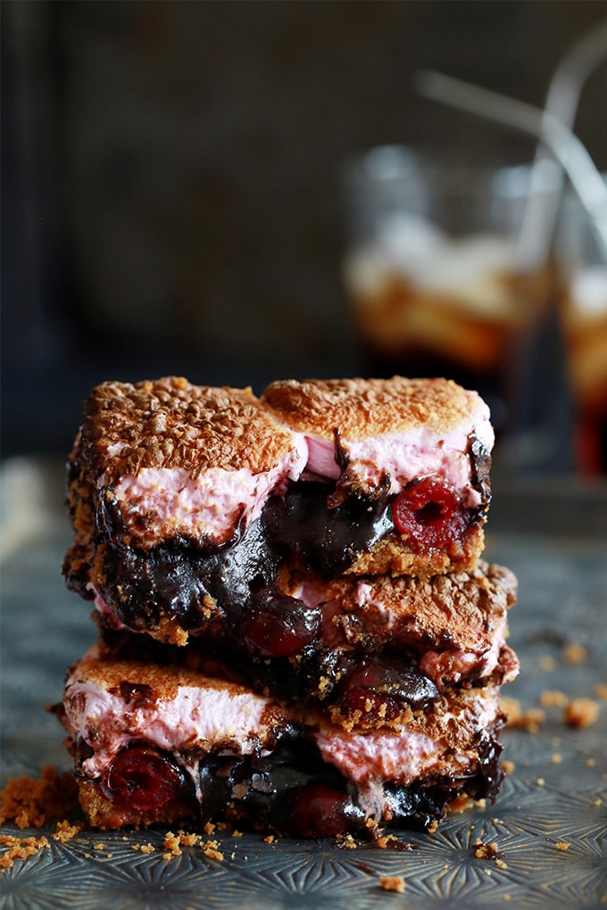 Cherry Cola S'mores Brownies