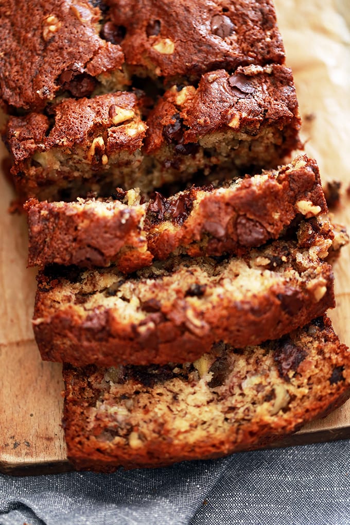 Chocolate Chip Walnut Banana Bread