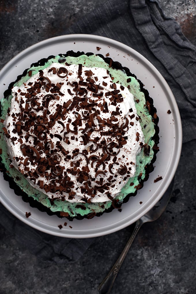 Grasshopper Ice Cream Tart