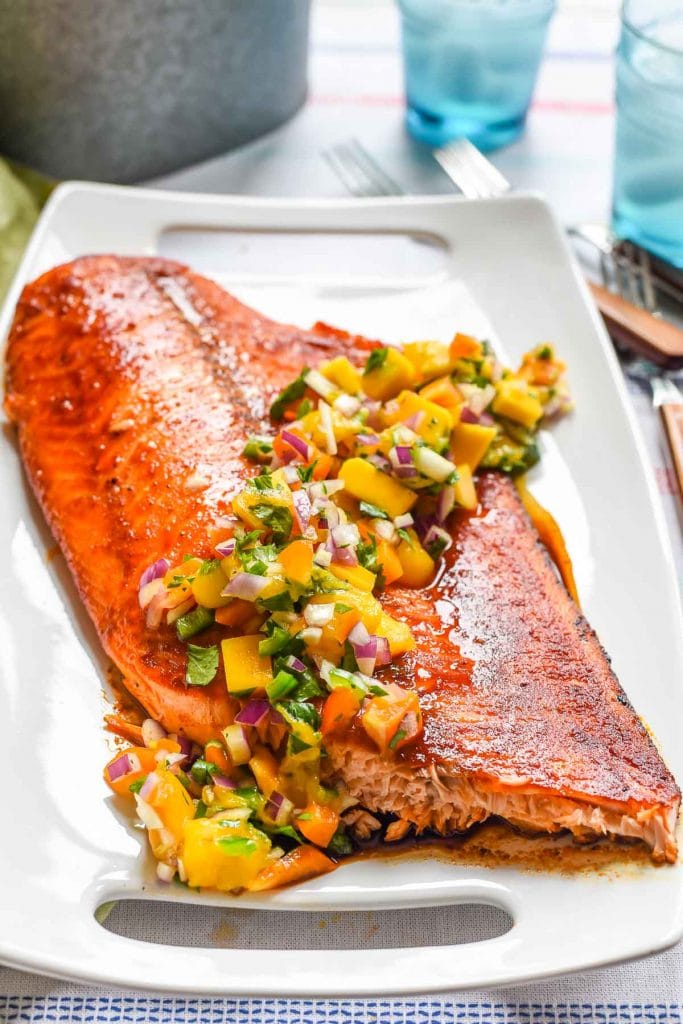 Grilled Salmon with Mango Salsa