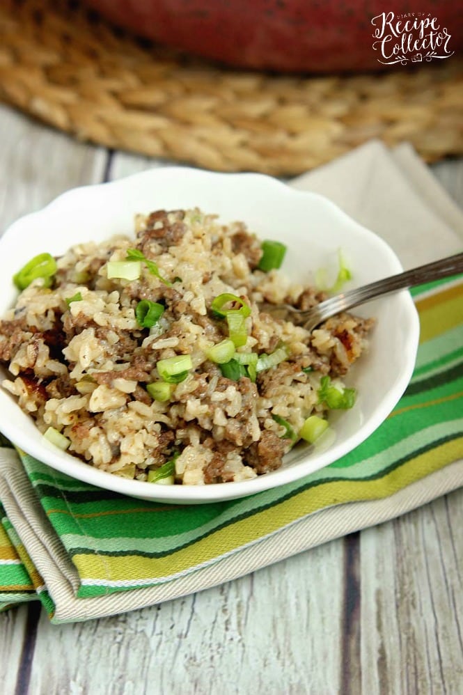 Best Rice Dressing - The perfect side dish to barbecues and baked ham, turkey, and chicken is rice dressing!  This recipe is delicious, easy, and feeds a crowd.