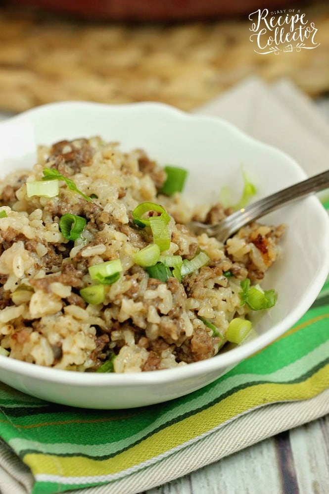 Best Rice Dressing - The perfect side dish to barbecues and baked ham, turkey, and chicken is rice dressing!  This recipe is delicious, easy, and feeds a crowd.