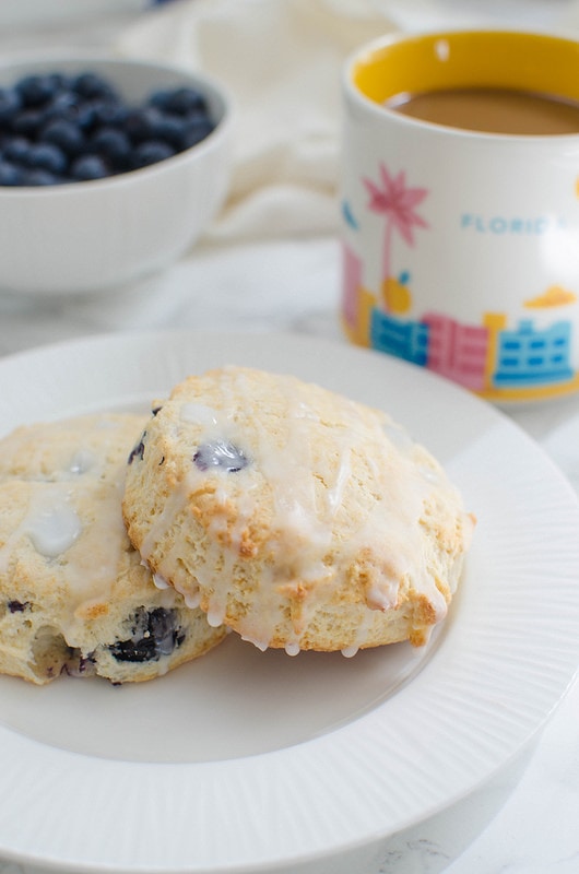 Glazed Blueberry Biscuits