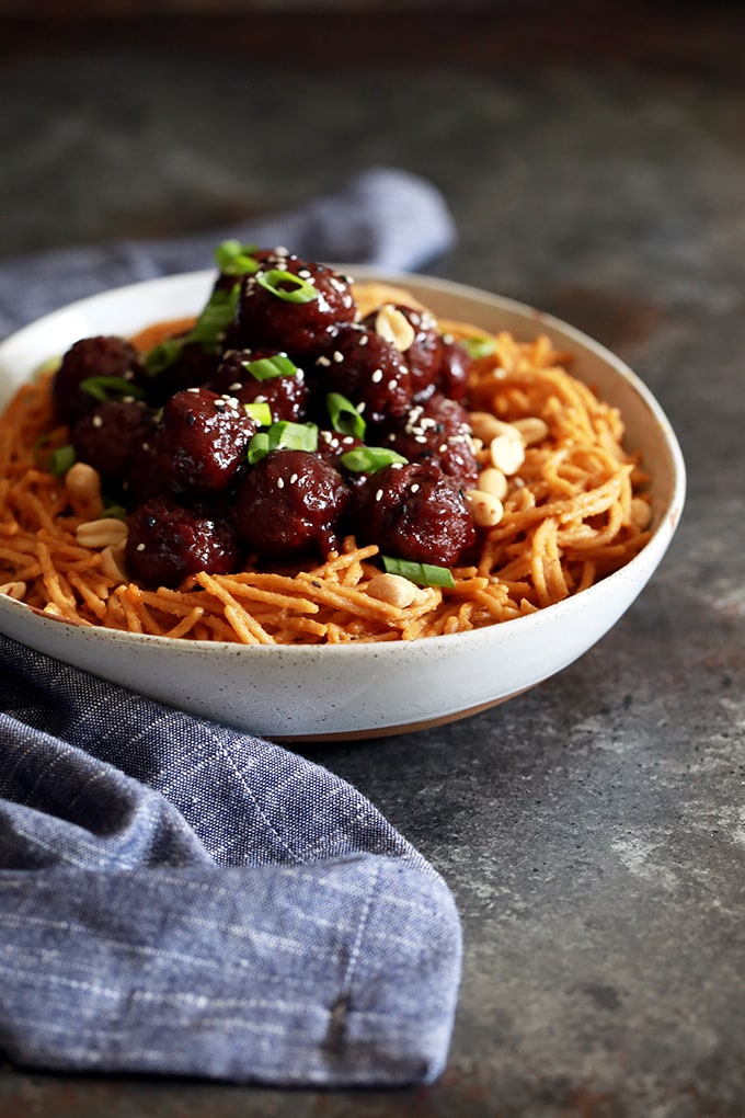 Peanut Butter Pasta & Jelly Meatballs