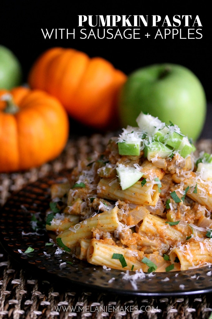 Pumpkin Pasta with Sausage & Apples