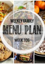 Weekly Family Meal Plan #106