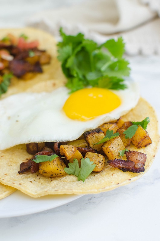 Bacon Butternut Squash Breakfast Tacos