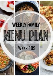 Weekly Family Meal Plan #109